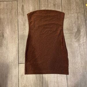 H&M Brown Glitter Mini Dress 🤎✨